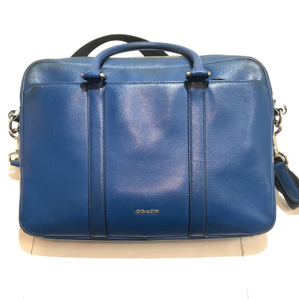 COACH Blue Leather Briefcase